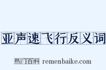 亚声速飞行反义词是什么意思的图片